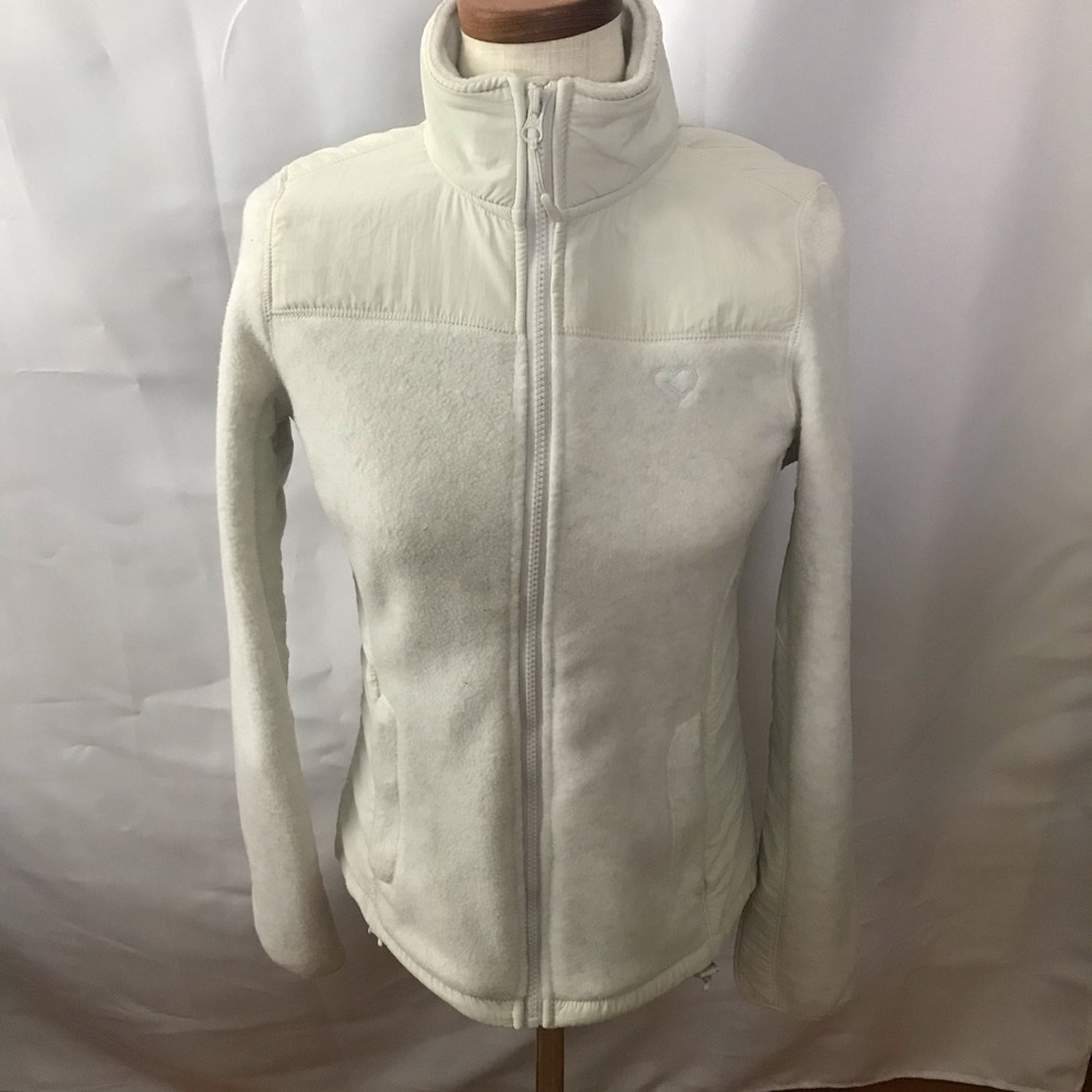 New Aeropostale Cream fleece zip. Size Small
